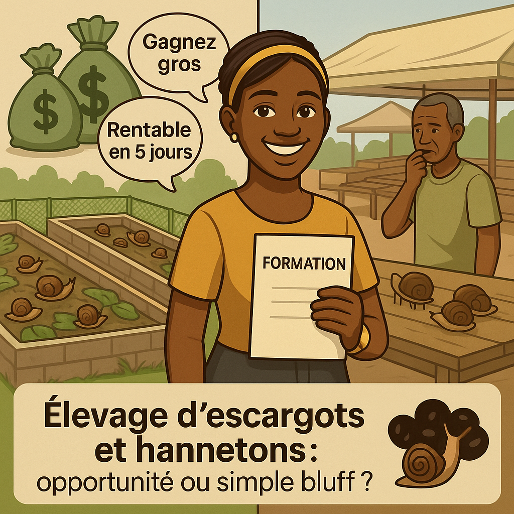 L’élevage des hannetons et des escargots au Cameroun : marché porteur ou bluff pour se faire de l’argent dans la formation ? 