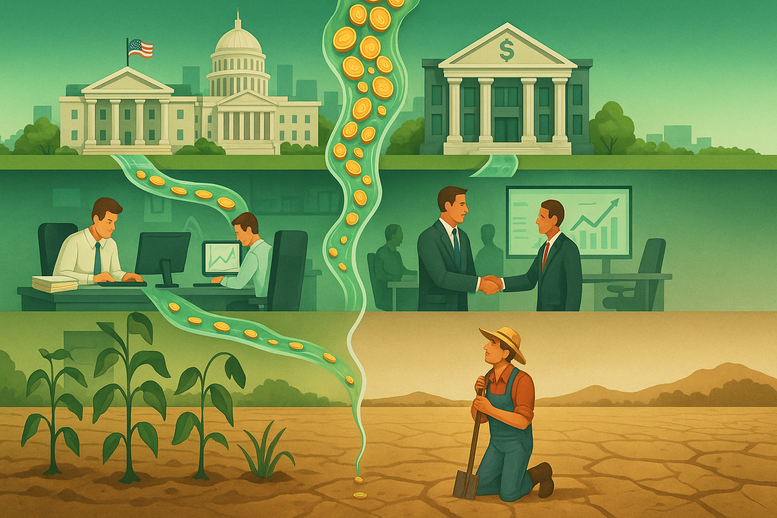 L’argent coule à flots pour l’agriculture… mais pas jusqu’aux champs