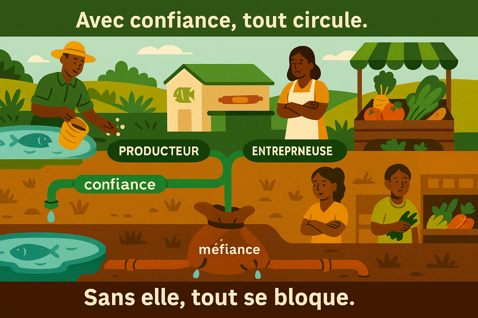 En Afrique, ce n’est pas le manque de ressources ou de compétences qui fait problème. Mais, le manque de confiance.